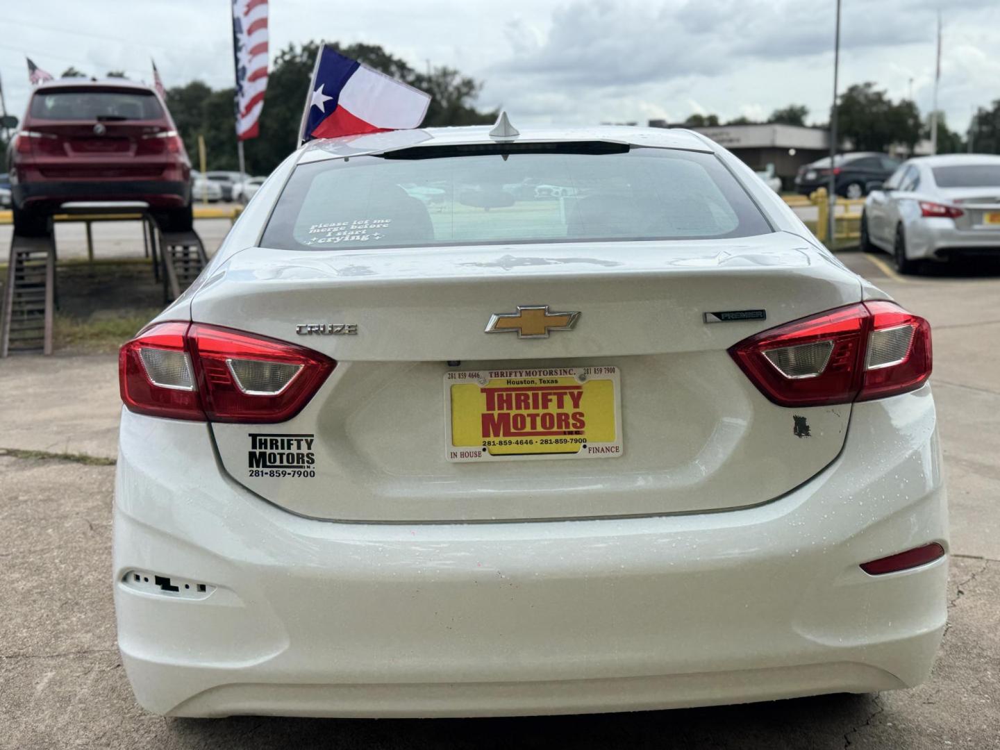 2017 White /black Chevrolet Cruze (1G1BF5SM9H7) , located at 16710 Clay Rd., Houston, TX, 77084, (281) 859-7900, 29.834864, -95.656166 - Photo#18