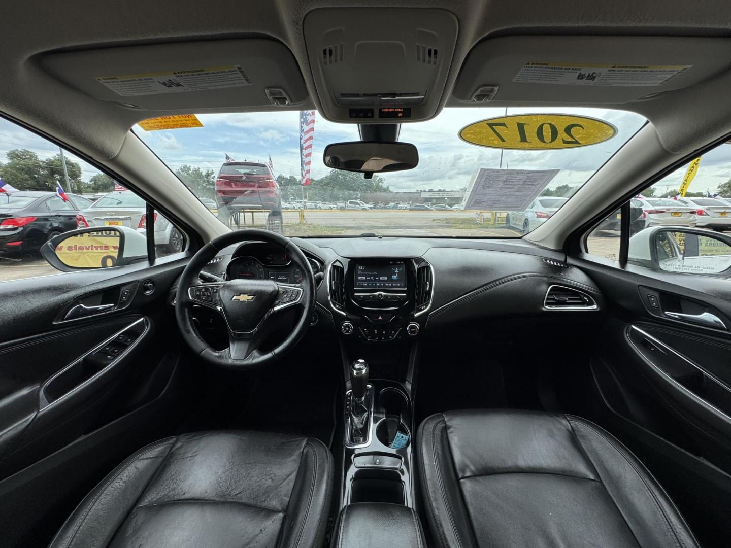 2017 White /black Chevrolet Cruze (1G1BF5SM9H7) , located at 16710 Clay Rd., Houston, TX, 77084, (281) 859-7900, 29.834864, -95.656166 - Photo#20